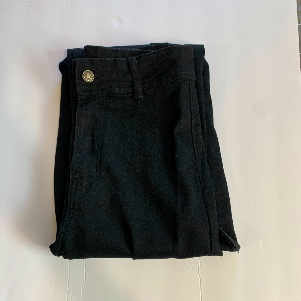 Black High-waisted Boyfriend Jeans